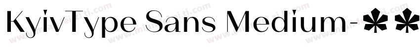 KyivType Sans Medium字体转换